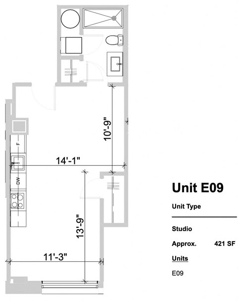E09 - 0 Bed 1 Bath